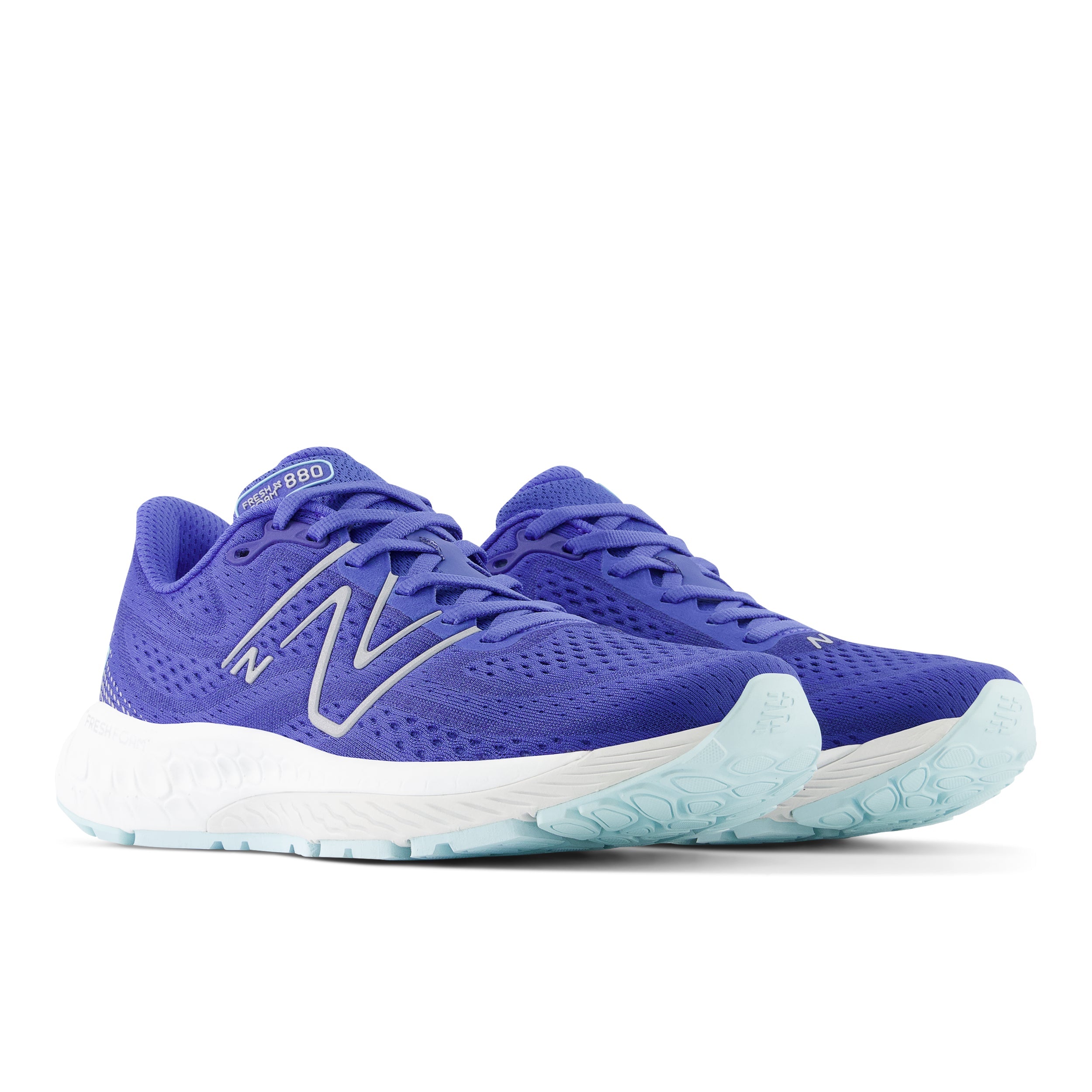 Women's New Balance Fresh Foam X 880v13 Wide Running Shoes - Marine Blue/Bright Cyan - Lightweight Cushioned Sneakers for Jogging, Walking & Gym Workouts