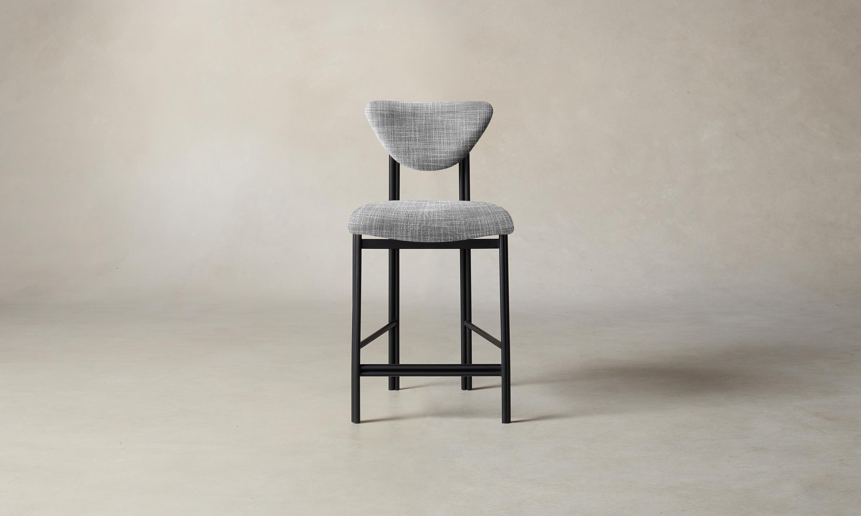 Premium Cooper Counter Stool with Performance Textured Tweed Alpine Fabric - Perfect for Kitchen Islands, Breakfast Bars & Modern Dining Areas