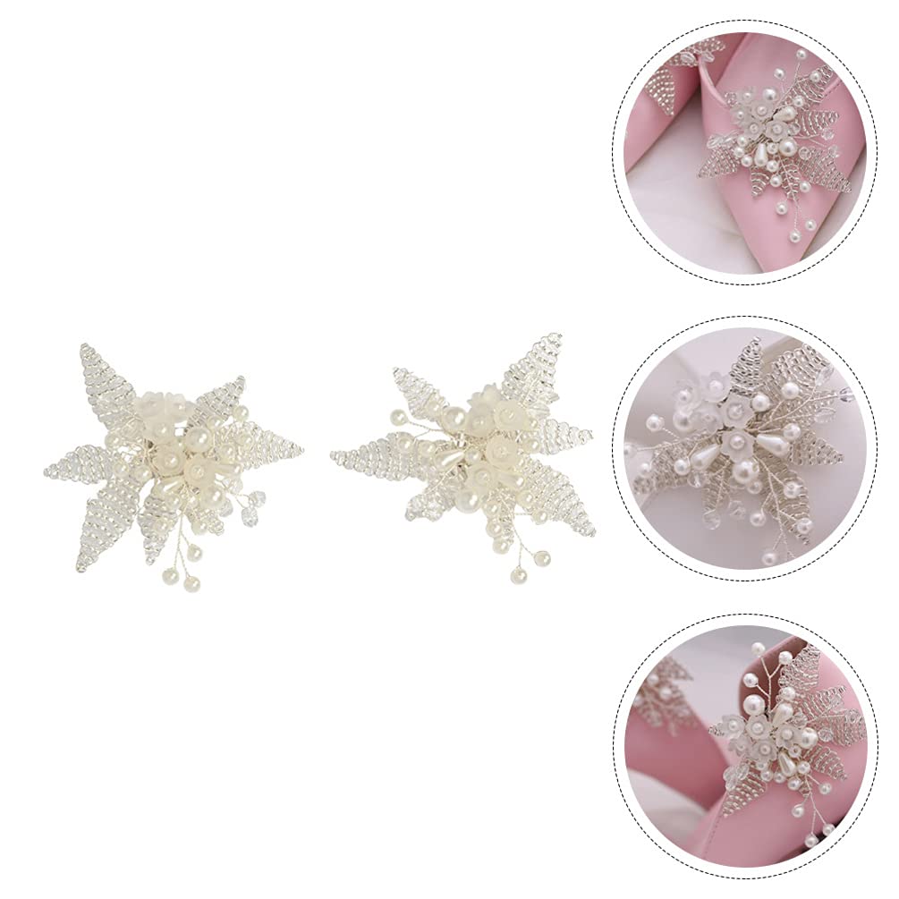 1 Pair Elegant Pearl & Rhinestone Shoe Clips - Crystal Bridal Shoe Buckles - DIY Floral Shoe Charms for Wedding, Party, Prom - Decorative Shoe Accessories for Heels & Flats - Perfect for Bridesmaids, Dancers & Special Occasions