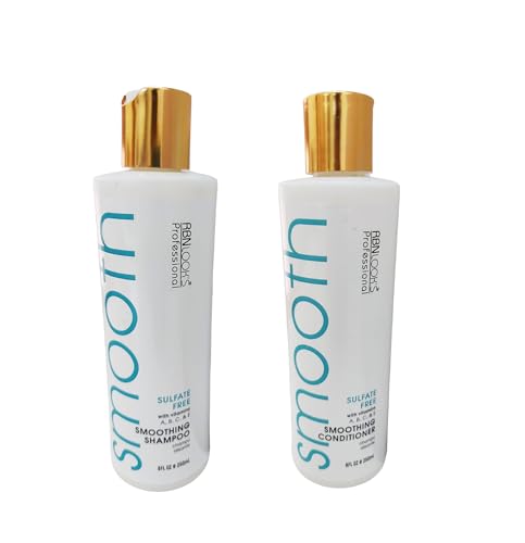 RBN's LOOKS Professional Sulfate-Free Smoothing Shampoo & Conditioner Set for Men & Women - Ultimate Shine & Silky Hair Care Combo (Pack of 2) - Perfect for Daily Use & Salon-Quality Results at Home