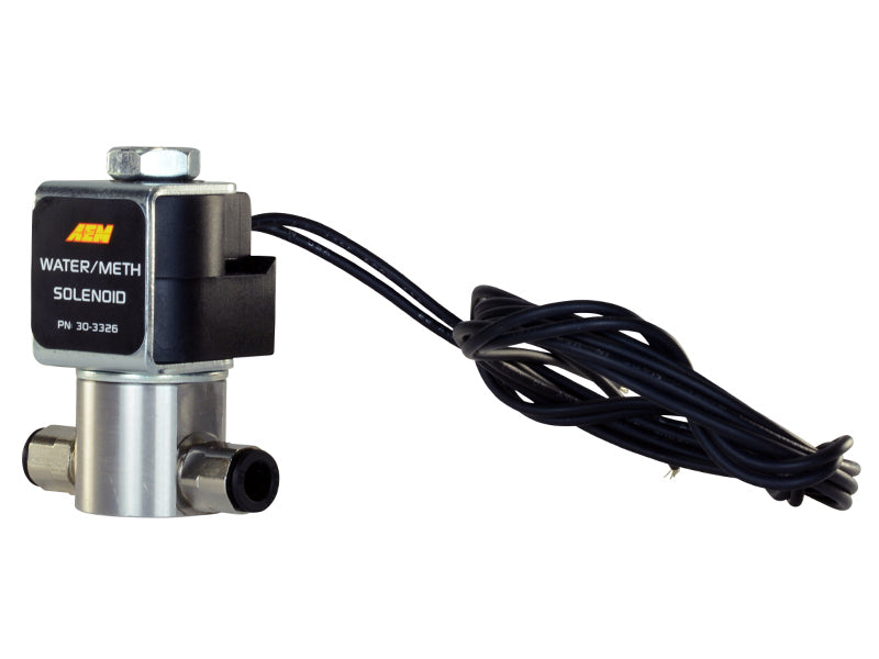 High Flow AEM Water Methanol Injection System Kit - 200PSI, 1/8in 27NPT Ports, Low Current WMI Solenoid for Turbocharged & Supercharged Engines - Perfect for Performance Tuning, Drag Racing & Off-Road Applications
