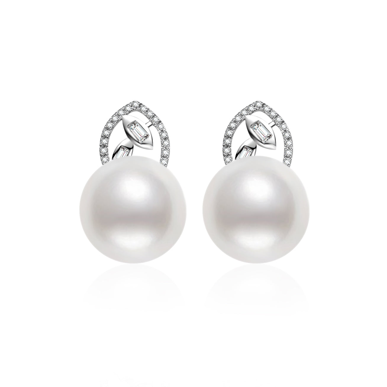 18K Solid Gold Australian White Pearl Stud Earrings for Women - Elegant & Timeless Jewelry Gift for Wedding, Anniversary & Special Occasions