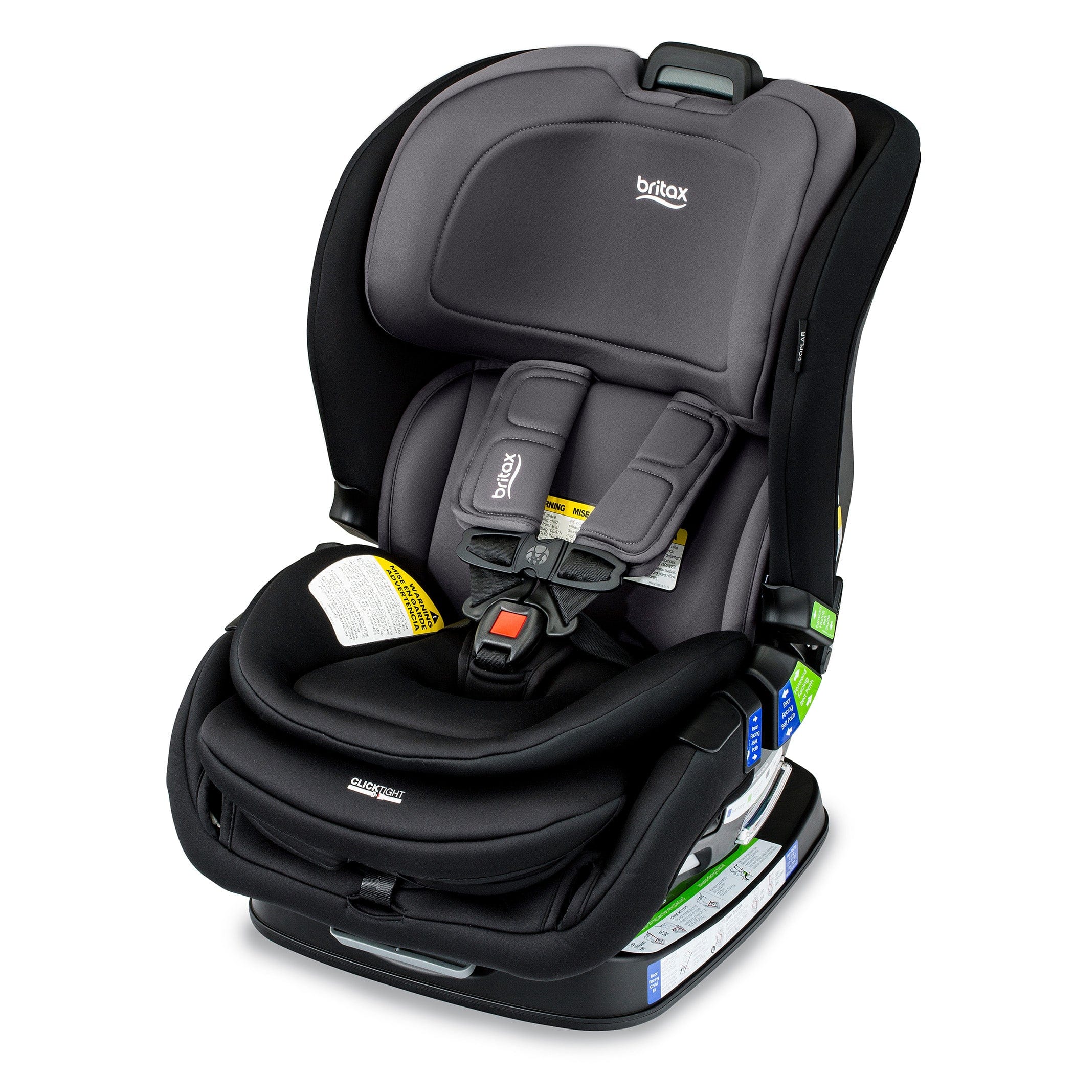 Britax Poplar Convertible Car Seat for Toddlers & Infants - Safe & Comfortable 3-in-1 Rear-Facing to Forward-Facing Booster - Perfect for Travel, Daily Commute & Family Road Trips