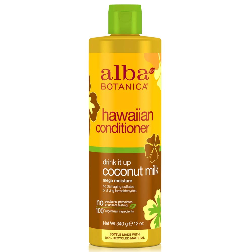 Alba Botanica Natural Hawaiian Conditioner with Coconut Milk - 12 oz (Pack of 10) | Hydrating & Nourishing Hair Care for Dry, Damaged Hair - Perfect for Daily Use & Salon-Quality Results at Home