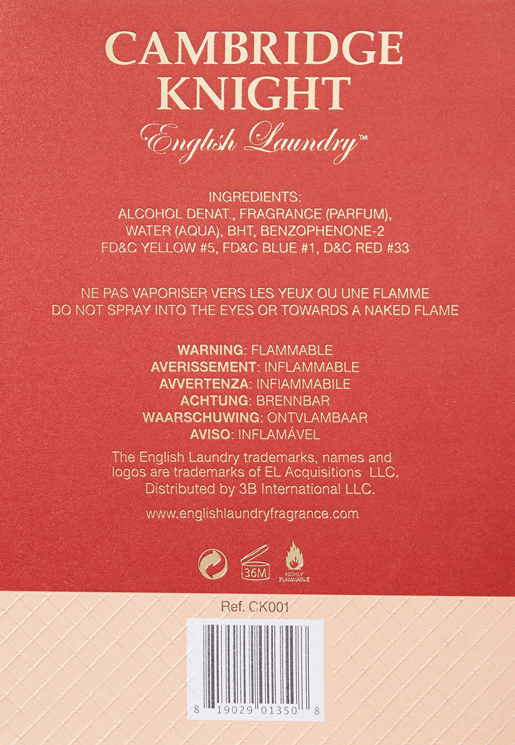 English Laundry Cambridge Knight Eau de Parfum for Men - 3.4 Fl Oz Luxury Cologne | Perfect for Date Night, Office & Special Occasions