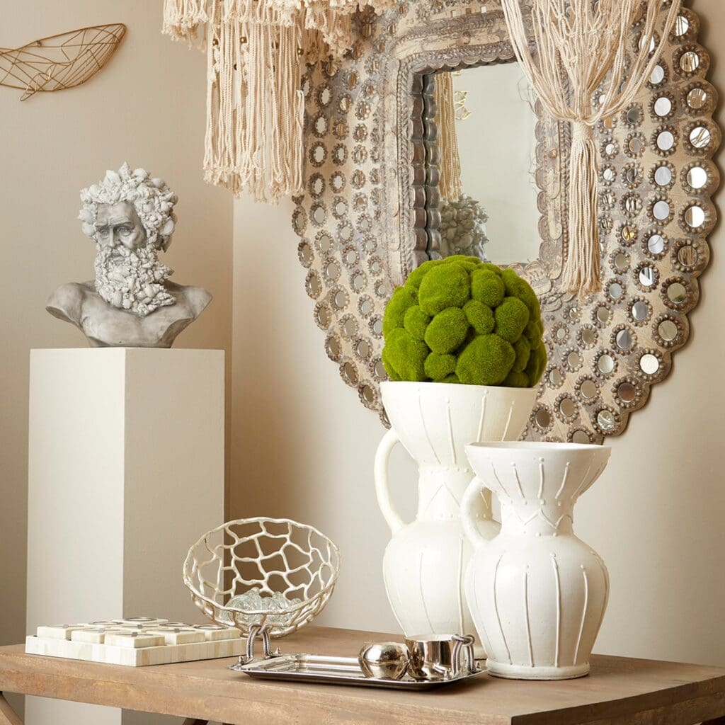 Cyan Design 02608 Large Moss Green Sphere - Decorative Moss Ball for Home, Office, and Garden Decor