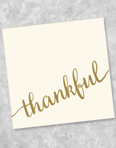 Premium Gold Thankful Beverage Napkins - 40 Count Elegant Disposable Cocktail Napkins for Thanksgiving, Christmas, and Holiday Parties - Perfect for Dinner, Celebrations, and Special Occasions