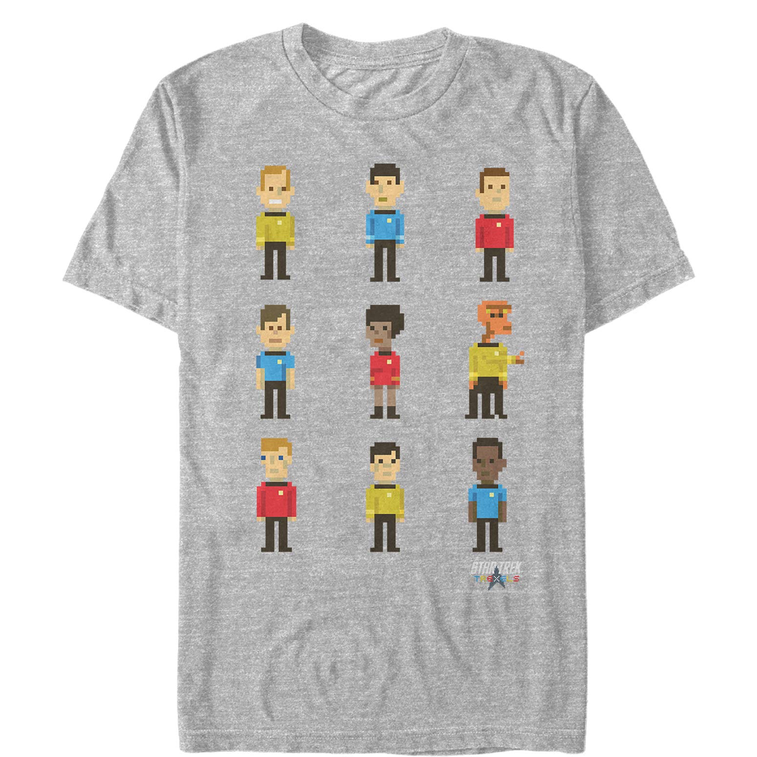 Star Trek Enterprise Crew T-Shirt for Men | Officially Licensed Pixel Art Design | Perfect for Cosplay, Comic Con & Sci-Fi Fans