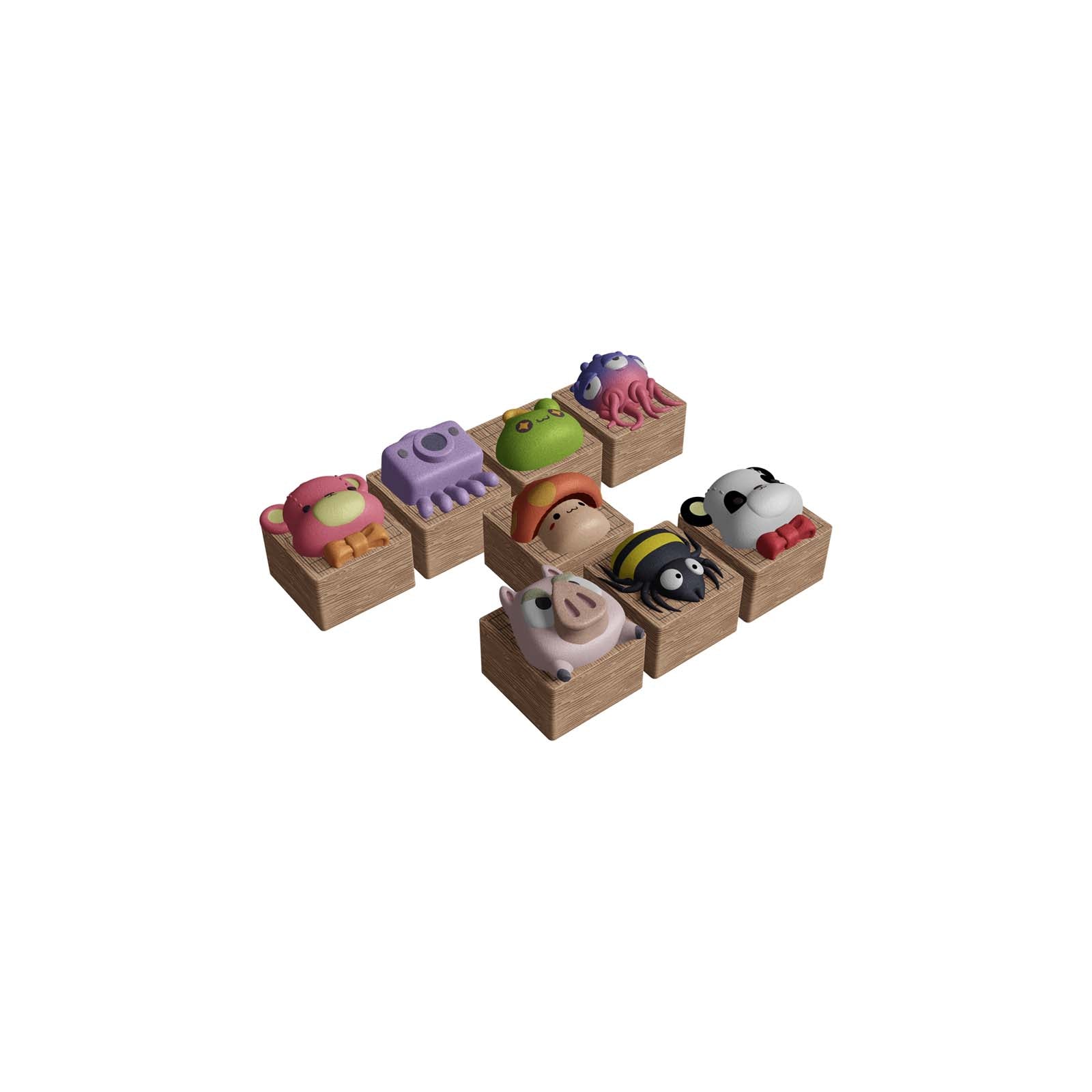 HX3D MapleStory Themed Keycap Set - OMOK Game Keycaps for Mechanical Keyboards - Perfect for Gaming, Typing & Custom Keyboard Builds