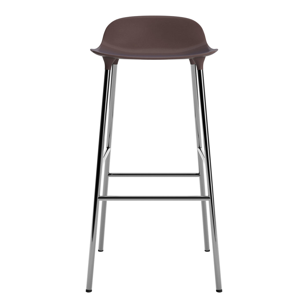 Modern Metal Bar Stools with Form Design - Adjustable Height Counter Stools for Kitchen, Dining & Home Bar - Industrial Style Seating for Restaurants & Cafes