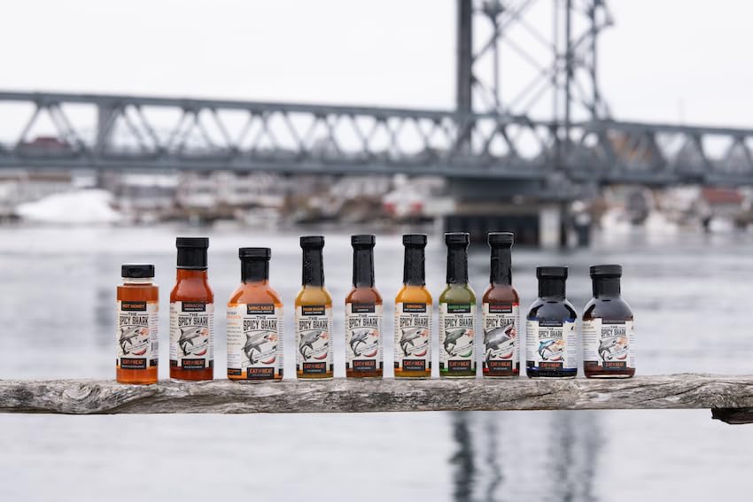 Spicy Shark Caribbean Reef Shark Scotch Bonnet Pepper Hot Sauce 5oz - Hot Ones Featured Island Style Hot Sauce for Wings, Tacos, Burgers & Seafood