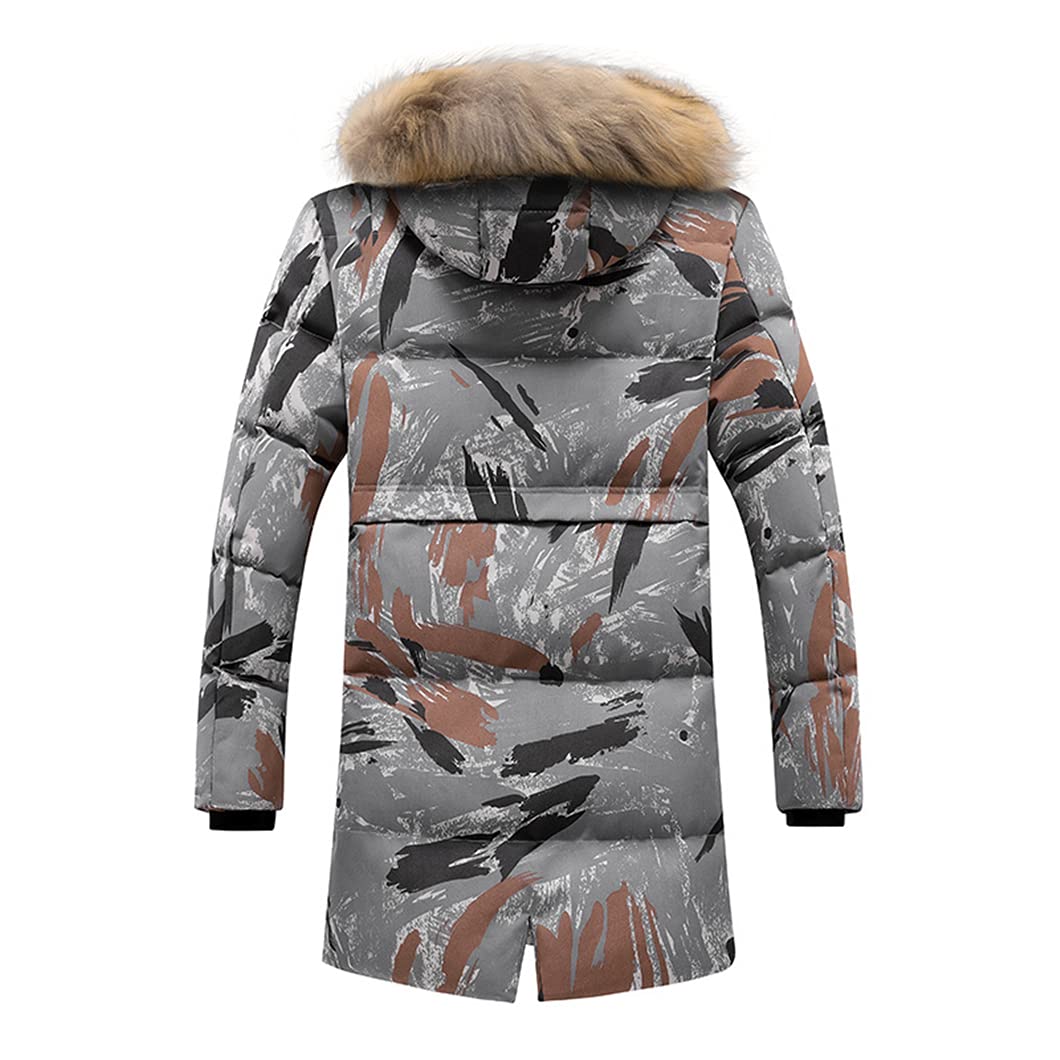Men's Winter Windproof Warm Hooded Down Jacket - Cotton Padded Coat for Cold Weather | Outdoor Activities & Daily Wear
