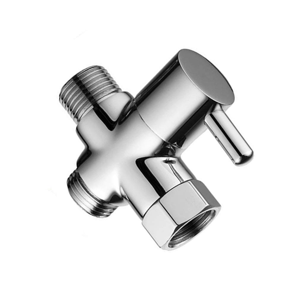3-Way Shower Diverter Valve - Brass Shower Connector Splitter with Anti-Leak Design for Bathroom, Spa & RV Use - Perfect for Multiple Shower Heads or Handheld Sprayers