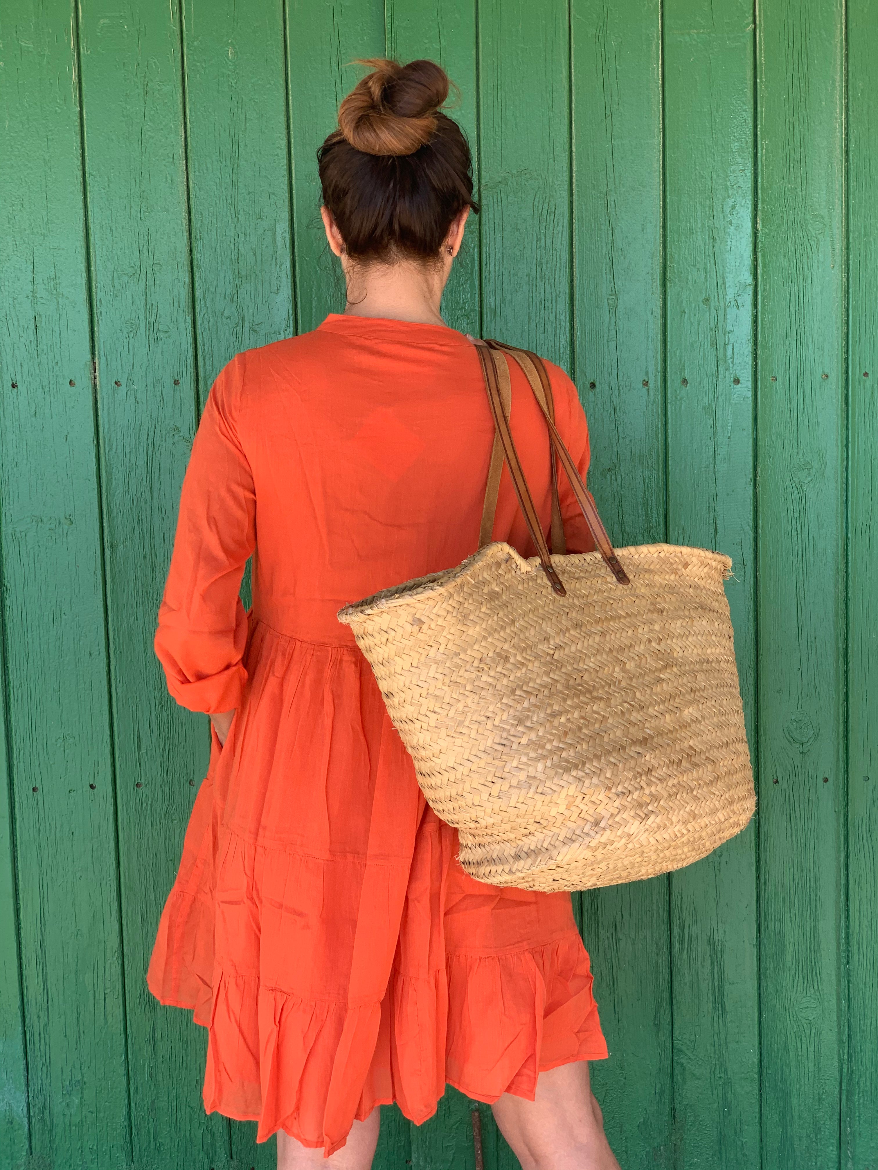 Premium Orange Tulsi Dress - Softest Muslin Cotton Short Dress for Women | Perfect for Summer Outfits, Beach Wear & Casual Occasions