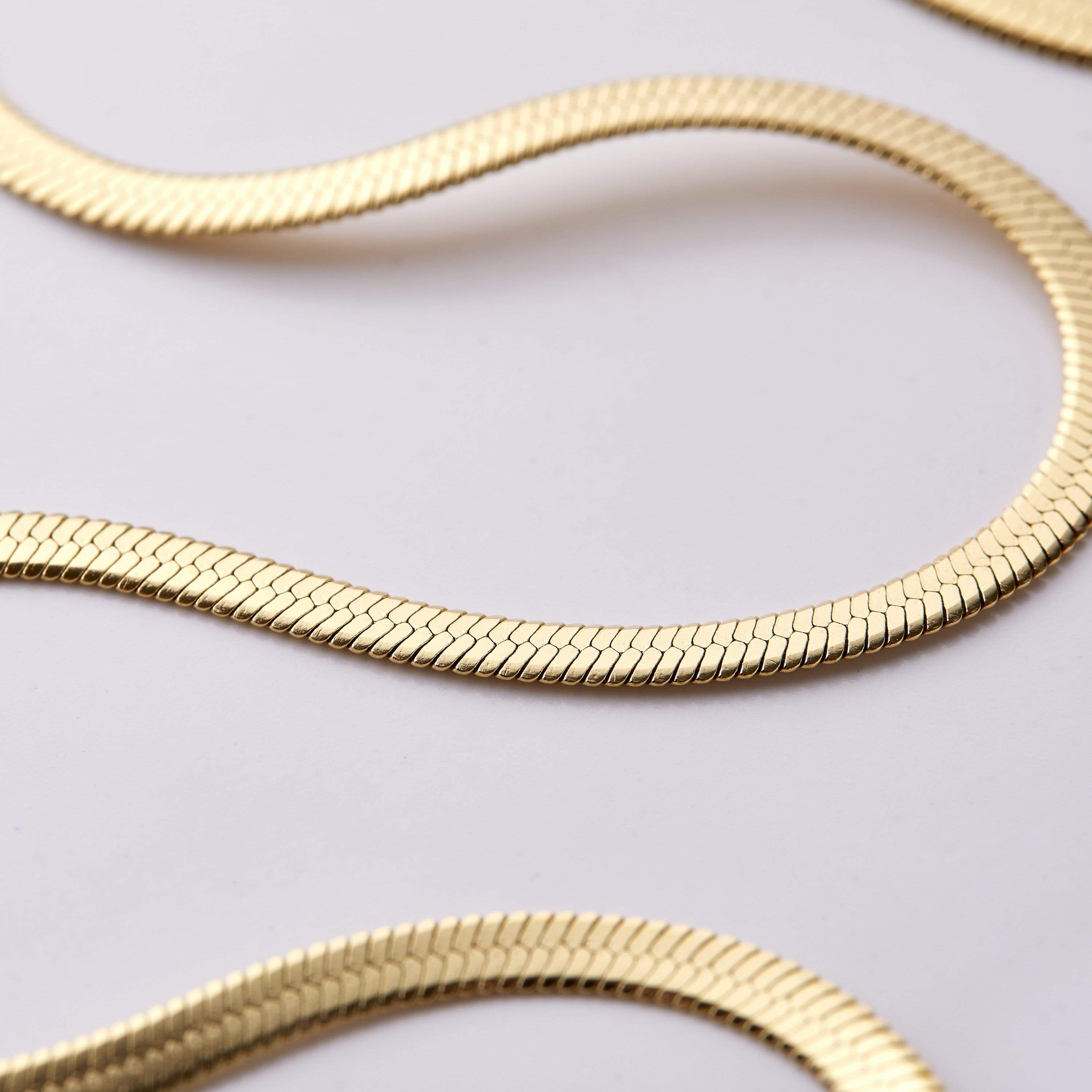 Elegant Herringbone Chain Anklet for Women - 14K Gold Plated Adjustable Ankle Bracelet - Perfect for Beach, Summer & Boho Fashion