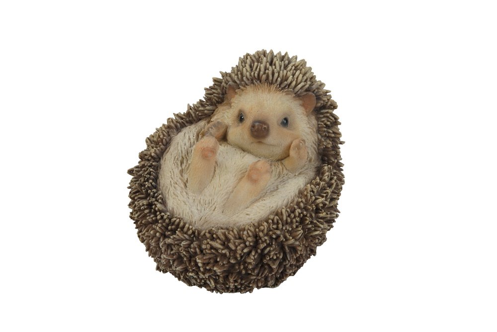 Hi-Line Gift Ltd Hedgehog on Back Statue - Cute Garden Decor, Unique Home & Office Decoration, Perfect Gift for Animal Lovers