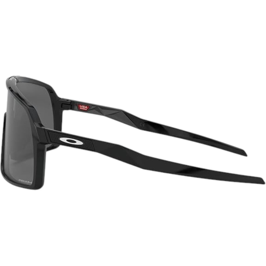 Oakley Sutro Sunglasses - Polished Black Frame with Prizm Black Lenses - UV Protection for Cycling, Running & Outdoor Sports