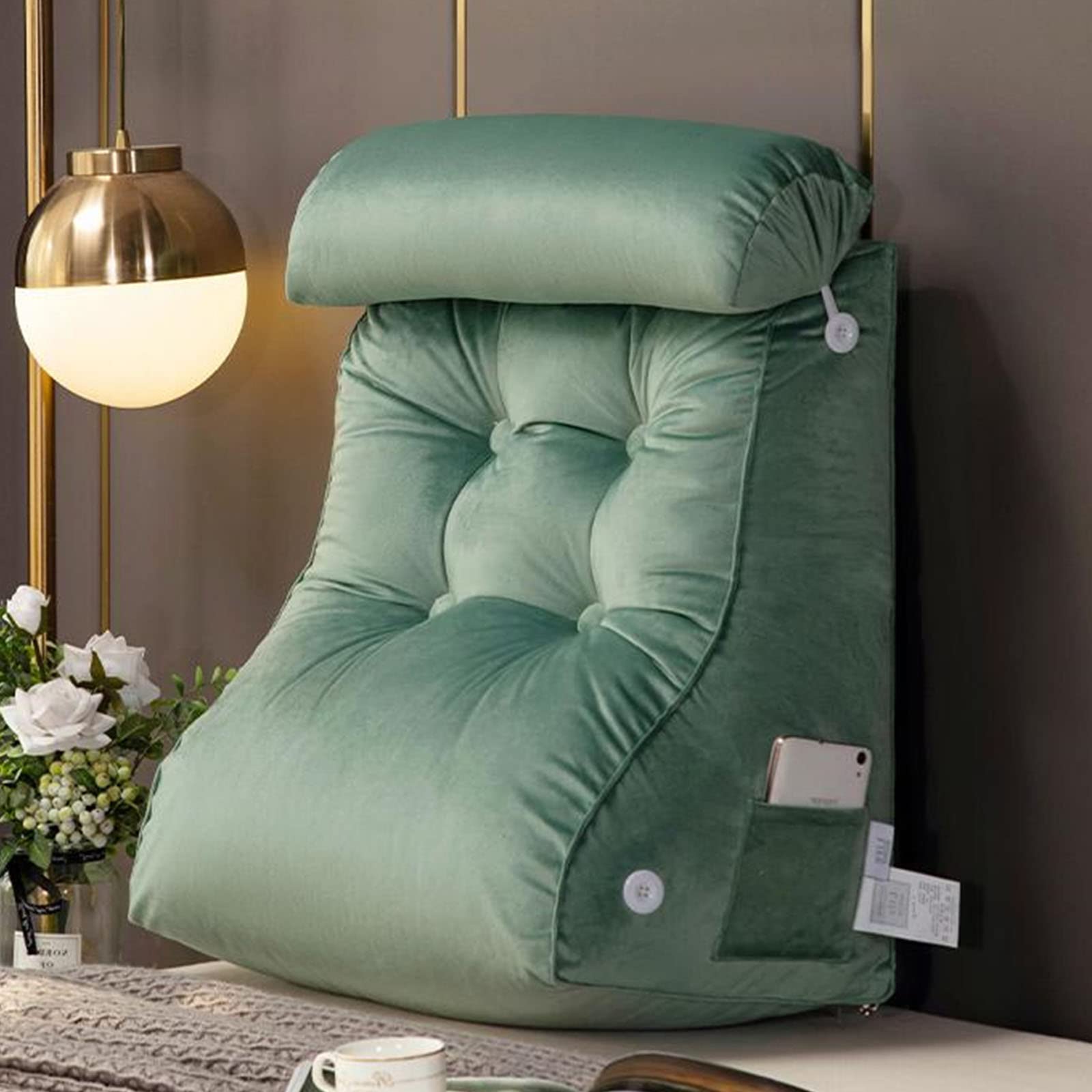 **Adjustable Bed Wedge Pillow for Sleeping & Reading - 17.7