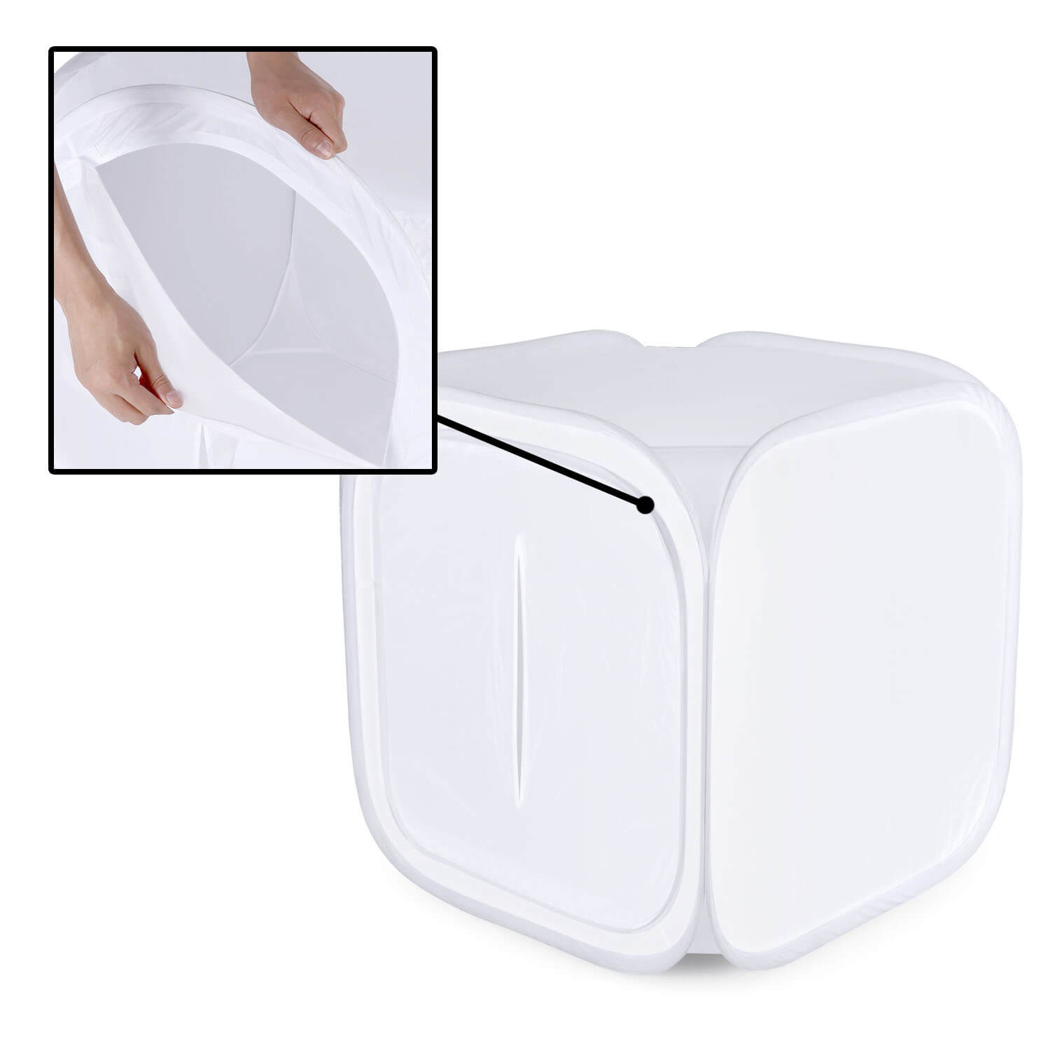 150cm Square Pop Up White Cube Light Tent - Professional Photography Studio Lighting for Product Shoots, Jewelry, Small Items - Perfect for Ecommerce, Amazon, eBay Listings