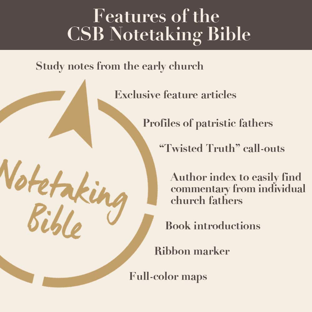 CSB Notetaking Bible - Wide Margins, Journaling Space for Bible Study & Devotion