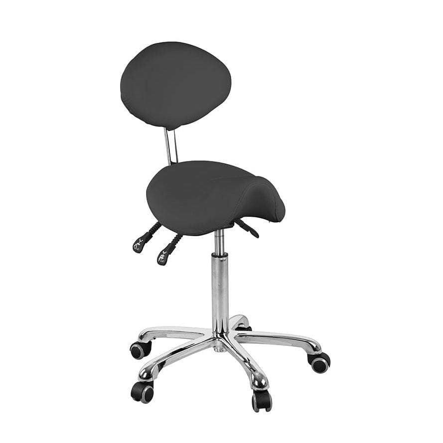 Professional Adjustable Beautician & Salon Stool with Backrest - Heavy Duty Hydraulic Styling Chair for Hairdressers, Barbers, Makeup Artists - Perfect for Salons, Spas & Home Beauty Stations