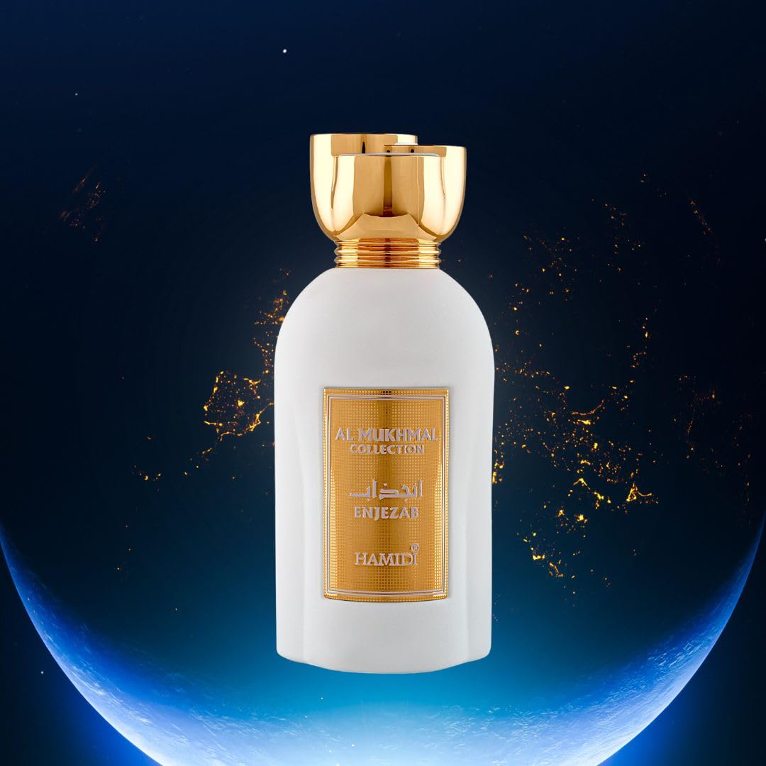 Hamidi AL MUKHMAL - ENJEZAB Premium Arabian Perfume for Women & Men | 100ML (3.4 OZ) Long Lasting Eau De Parfum Spray | Unisex Fragrance with Luxurious Scent | Perfect for Date Nights, Special Occasions & Daily Wear