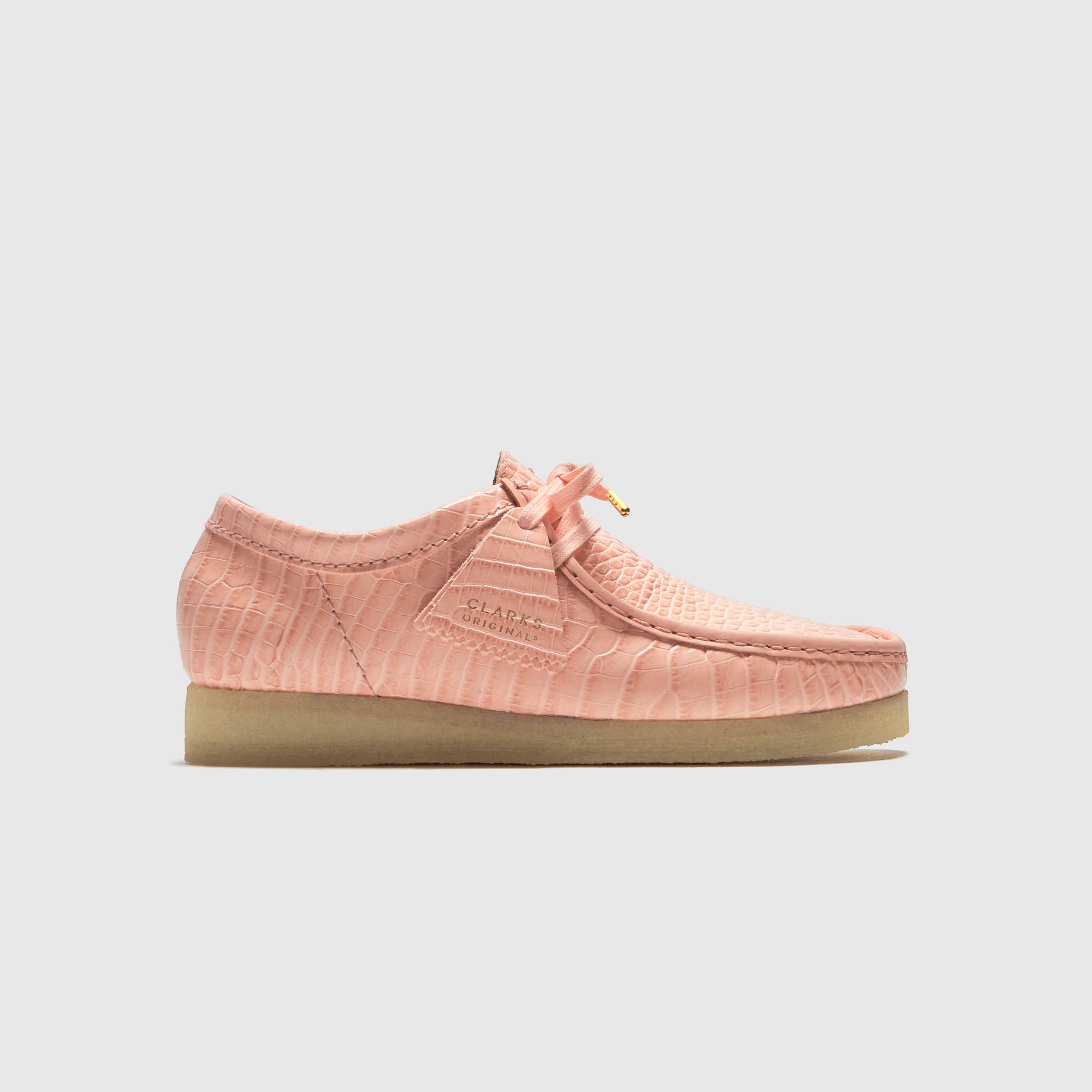 Packer x Clarks Wallabee Pink Crocodile Leather Shoes - Stylish & Comfortable for Casual Wear, Office & Outdoor Activities