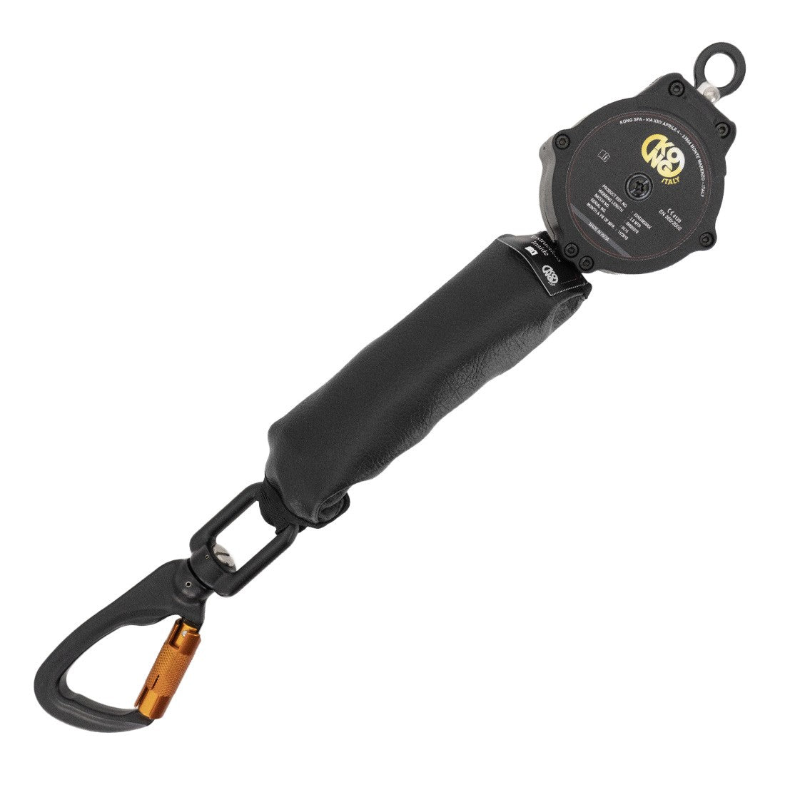 KONG Retractable Fall Arrester 2M Safety Lanyard - Ideal for Rock Climbing, Construction Work & Roofing Safety