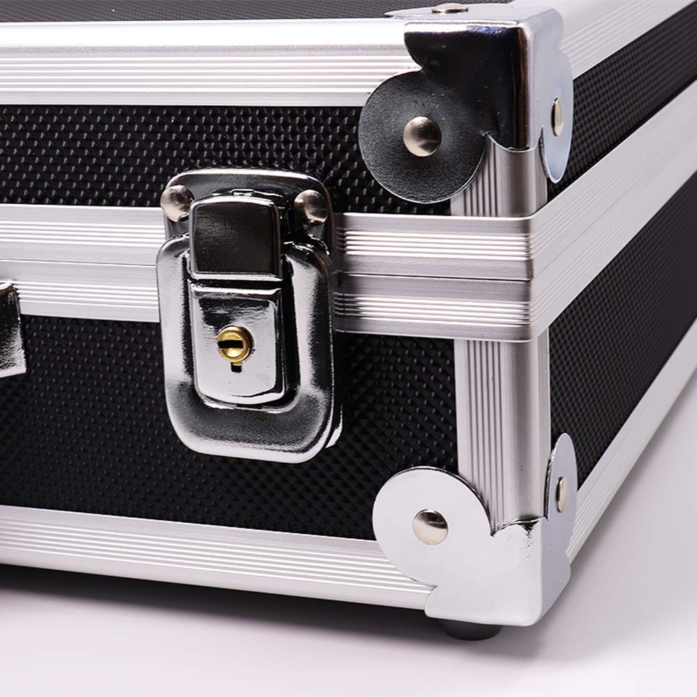 Large-Capacity Aluminum Storage Box - Portable & Durable Organizer for Home, Office, Camping & Travel - Black