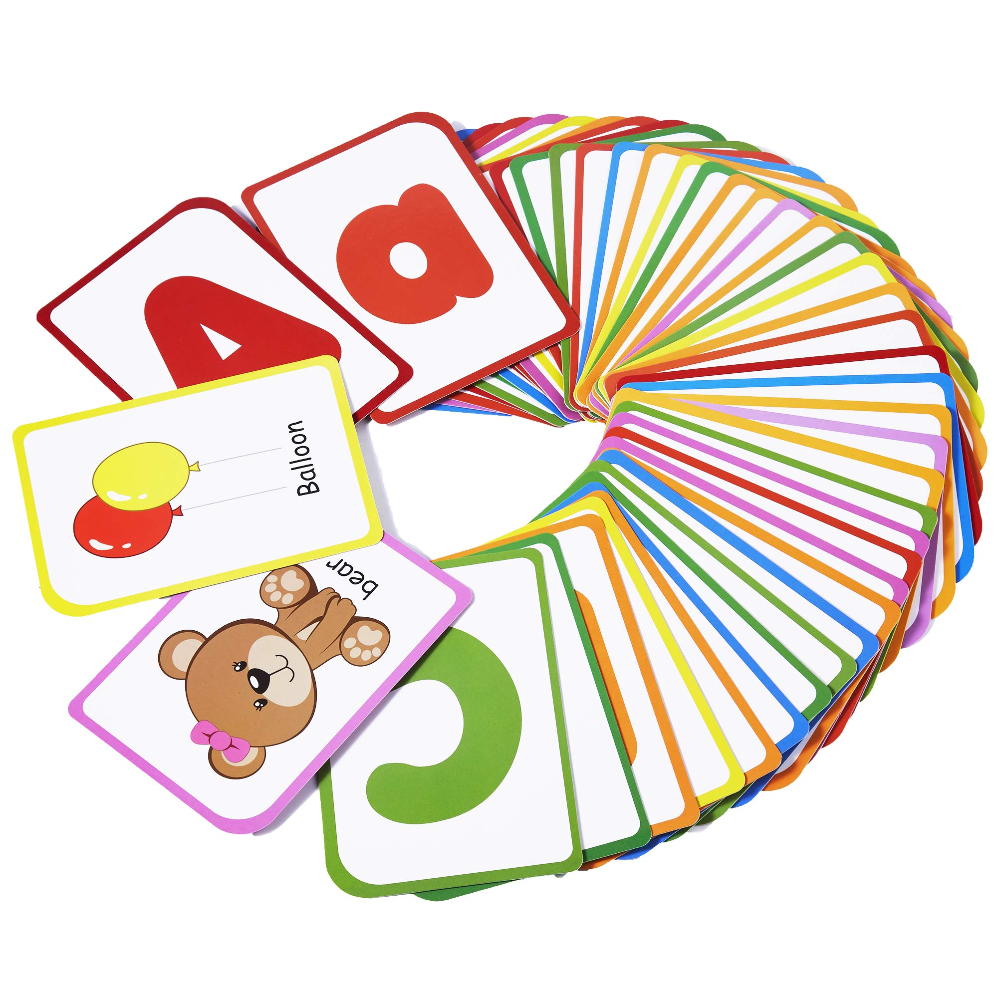 Alphabet Flash Cards for Toddlers - 52 Double-Sided ABC Letter Cards with Uppercase & Lowercase Letters, Preschool Learning Toys for Early Childhood Education - Perfect for Homeschooling, Classroom Activities & Toddler Learning Games