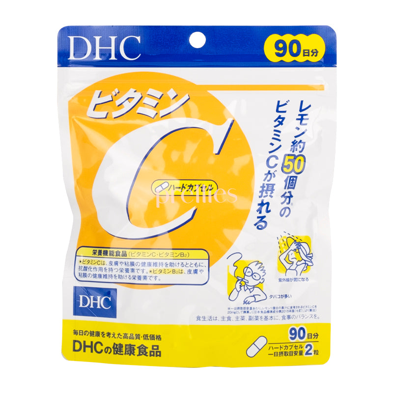 DHC Vitamin C Supplement - 180 Tablets (90 Day Supply) for Immune Support & Skin Health - Daily Wellness & Antioxidant Boost