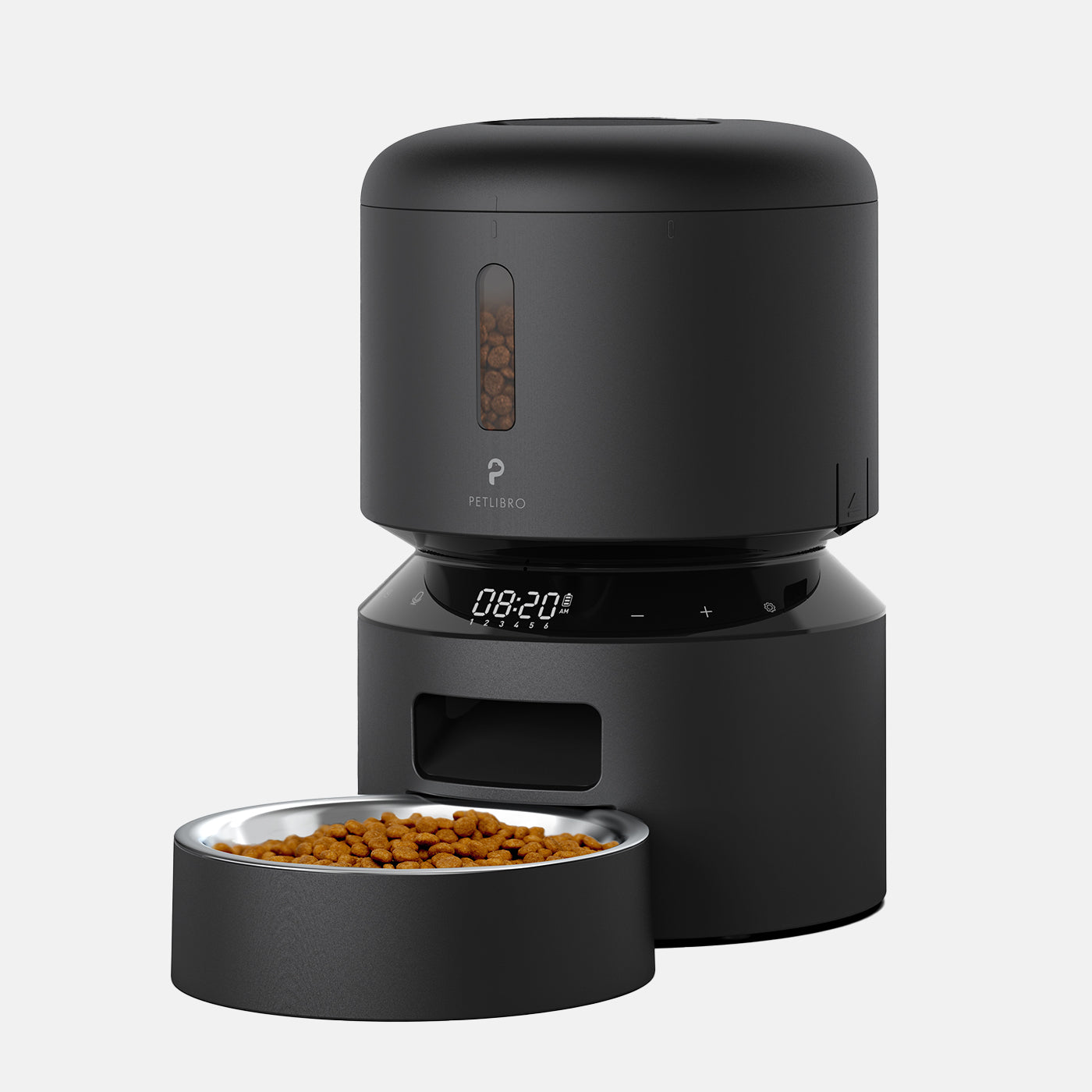 Pelibro Granary Automatic 3L Pet Feeder - Black - Perfect for Cats & Dogs - Ideal for Home, Office & Travel Use