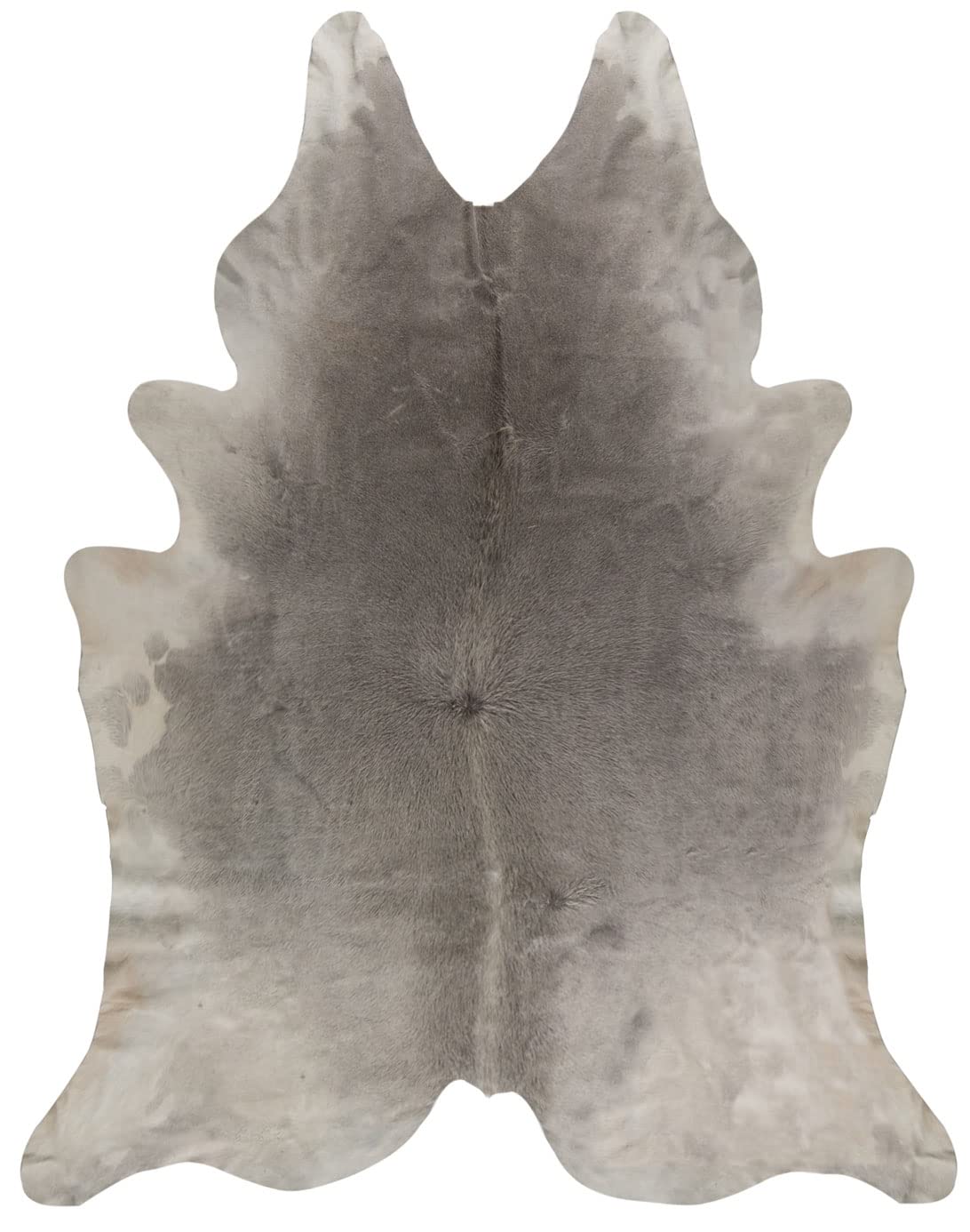 Premium Handmade 100% Natural Kobe Cowhide Area Rug – Low Pile, Shed-Resistant for Living Room, Bedroom & Office – Grey & White, 6x7 ft – Perfect for Cozy Home Decor & High-Traffic Areas