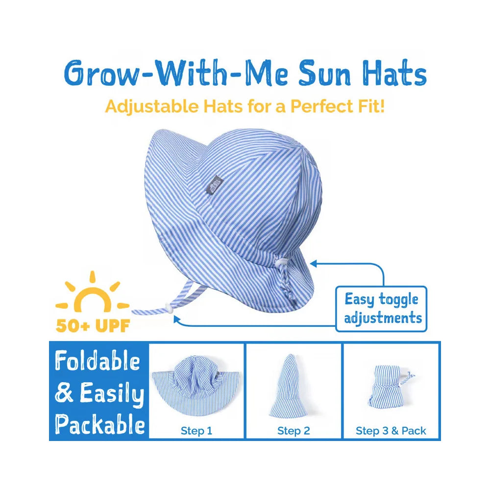 Jan + Jul Cotton Floppy Sun Hat with Yellow Flowers - UPF 50+ UV Protection for Women & Girls - Perfect for Beach, Pool, and Outdoor Summer Activities