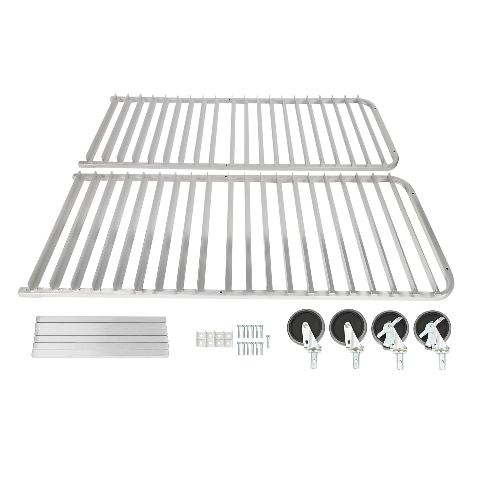 20-Tier Aluminum Mobile Bakery Rack with Lockable Casters - Heavy Duty Sheet Pan & Bun Pan Storage Cooling Rack for Donuts, Bread, Pastry, Cookies, Pizza Dough - Perfect for Commercial Kitchens, Bakeries, Cafes & Food Trucks