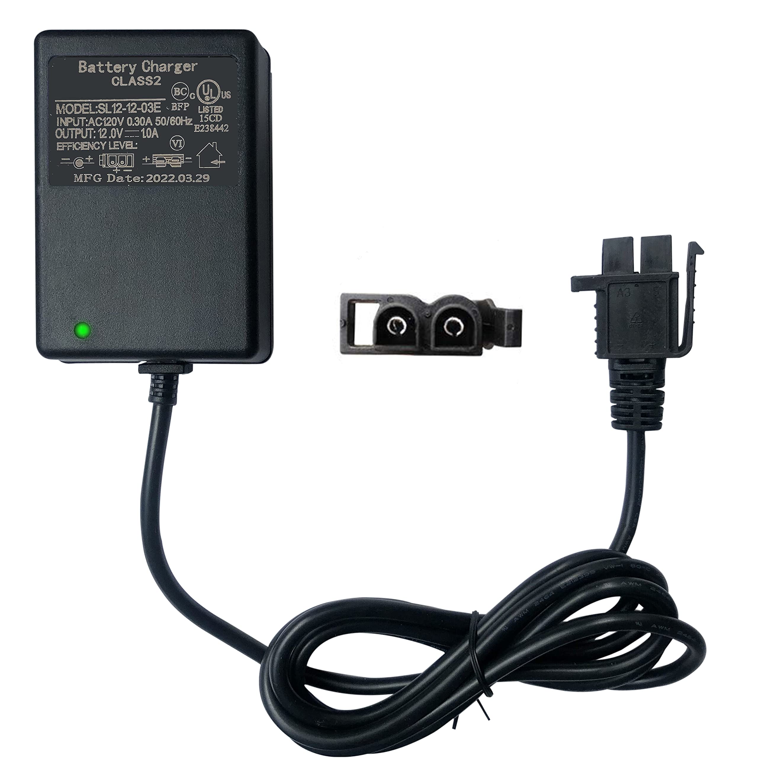 12V Kids Ride-On Car Charger - Power Adapter for Yamaha, Toyota, Dumar - Perfect for Electric Toy Vehicles