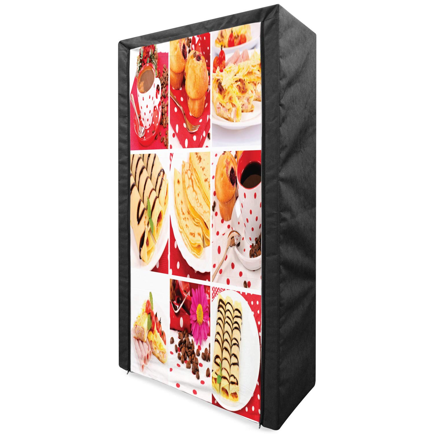 Ambesonne Portable Fabric Wardrobe with Shelves - 33.5