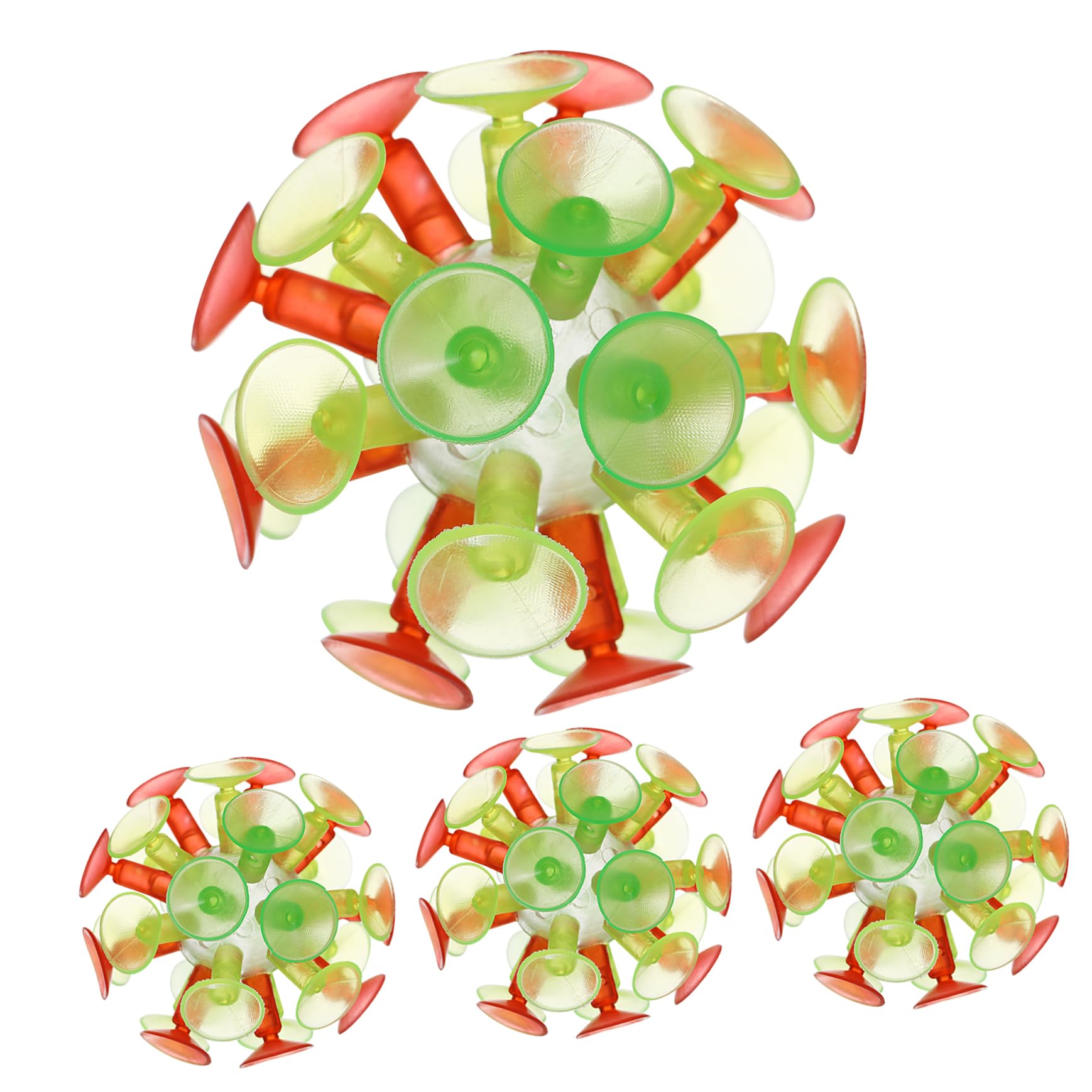 Vaguelly 4-Pack LED Light Up Suction Cup Balls - Fun Outdoor/Indoor Toy for Kids & Adults - Perfect for Pool Parties, Beach Games & Wall Climbing Activities