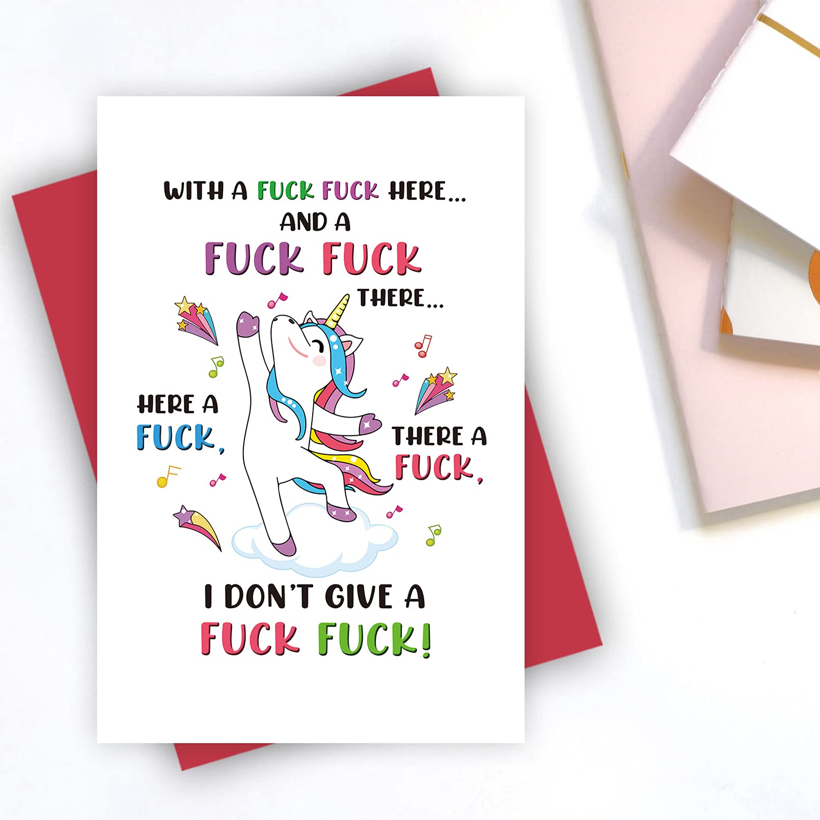 Funny Adult Birthday Card - Naughty Unicorn Joke Card for Friends, Him & Her - Perfect for Parties, Gag Gifts & Rude Humor Lovers