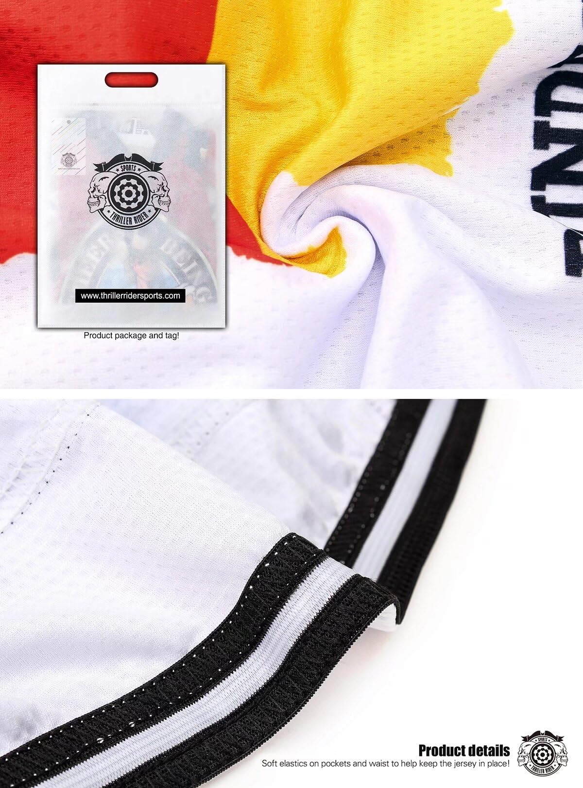 Men's Germany Outdoor Sports Mountain Bike Short Sleeve Cycling Jersey - Breathable & Quick-Dry for Thrilling Rides & Trail Adventures