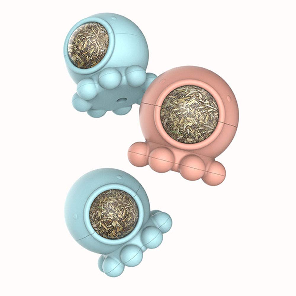 Oncpcare 2 Pack Octopus Catnip Balls - Natural Interactive Cat Toys with Catnip, Fun Chasing Balls for Kittens & Adult Cats - Perfect for Indoor Play, Exercise & Stress Relief