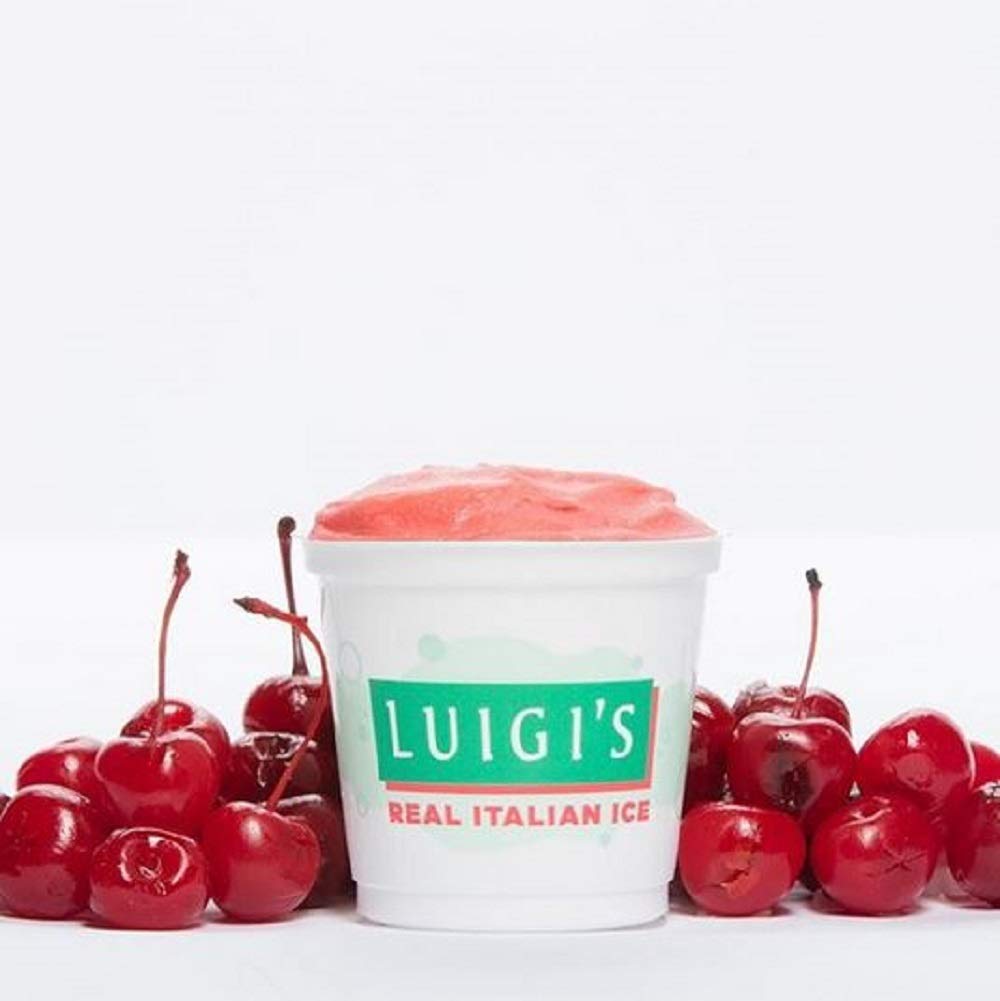 Luigi's Real Italian Ice, Cherry Flavor, 6 Ounce (6 Pack) - Frozen Dessert for Summer Parties, BBQs & Family Gatherings