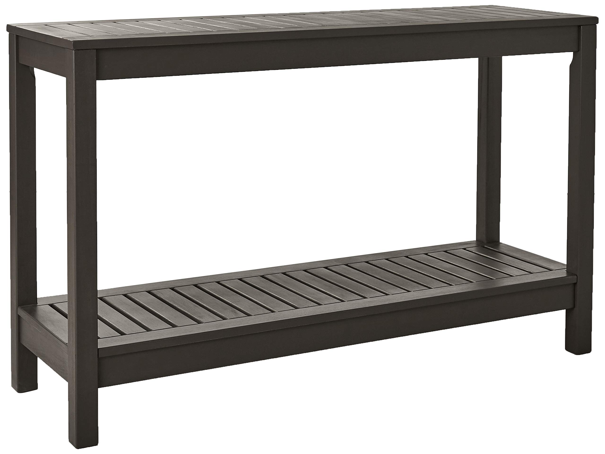 Cambridge Solid Wood Outdoor Console Table - Dark Brown Finish - Durable & Stylish Accent Table for Patio, Deck, Porch, Garden - Perfect for Plants, Decor & Outdoor Entertaining