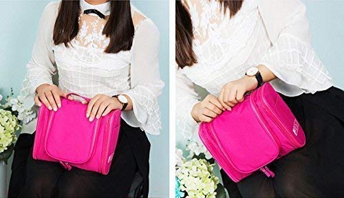 ULX Multifunctional Travel Bag & Makeup Organizer - Waterproof Cosmetic Case with Hook, Portable Toiletry Bag for Women, Perfect for Travel, Gym, and Daily Use (Includes 2 Side Bags)