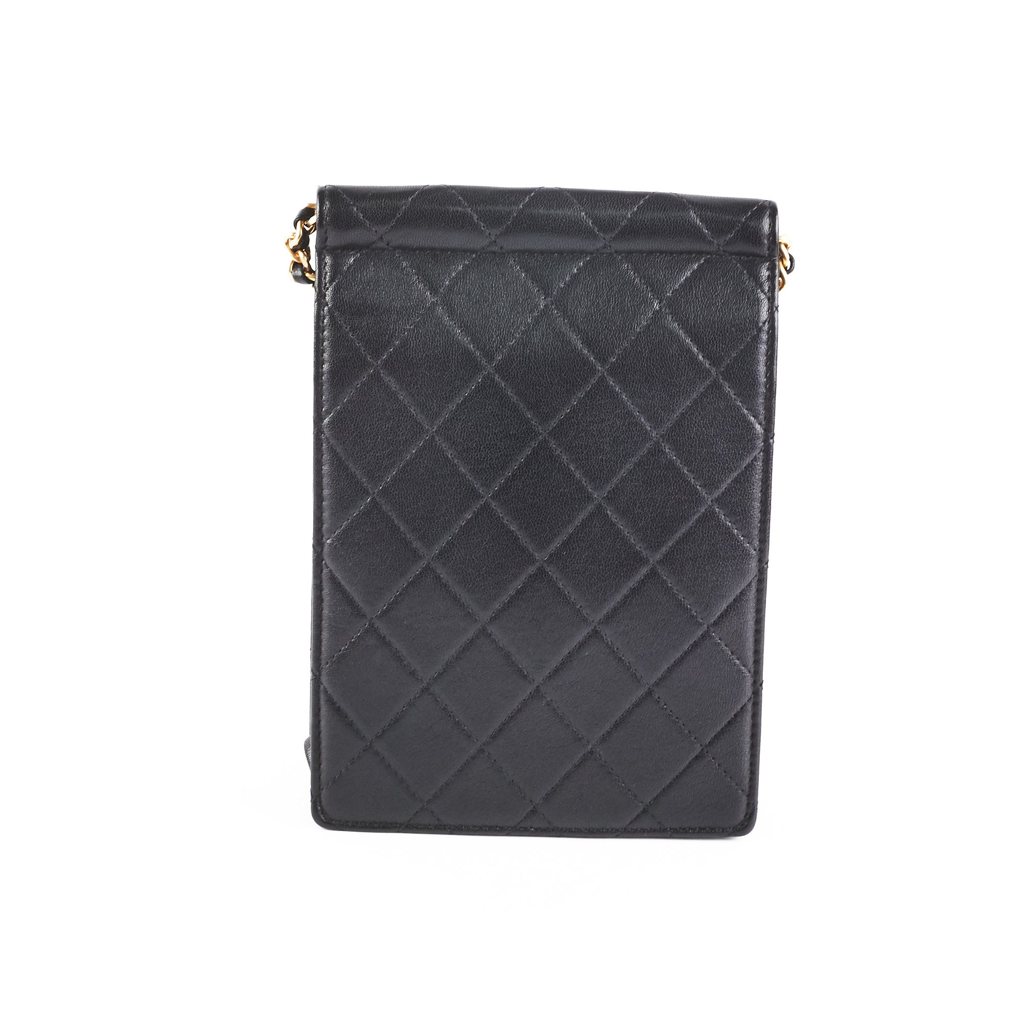 Chanel Quilted Vertical Pearls Clutch Bag in Black - Elegant Evening Clutch for Parties, Weddings & Special Events