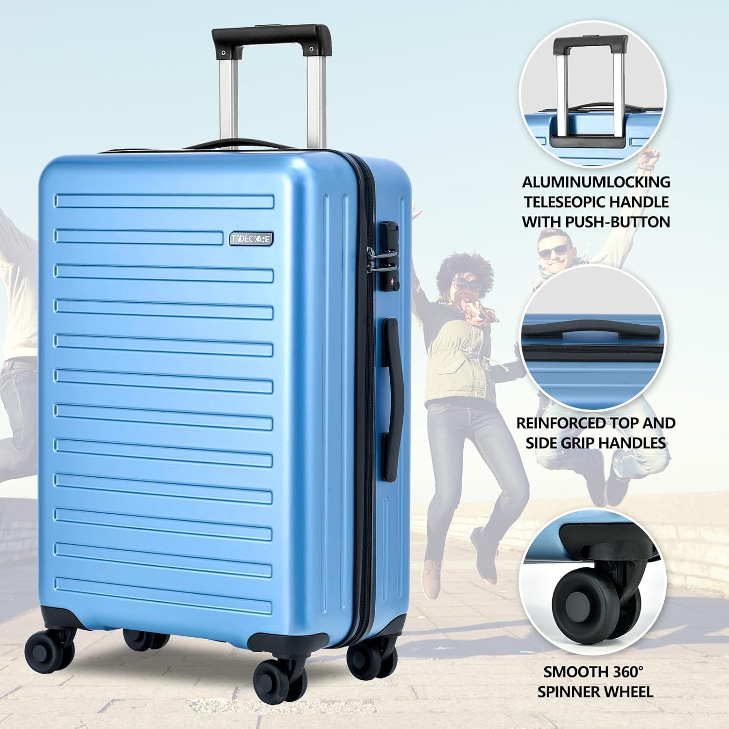 2-Piece Lightweight Hardshell Luggage Set (20