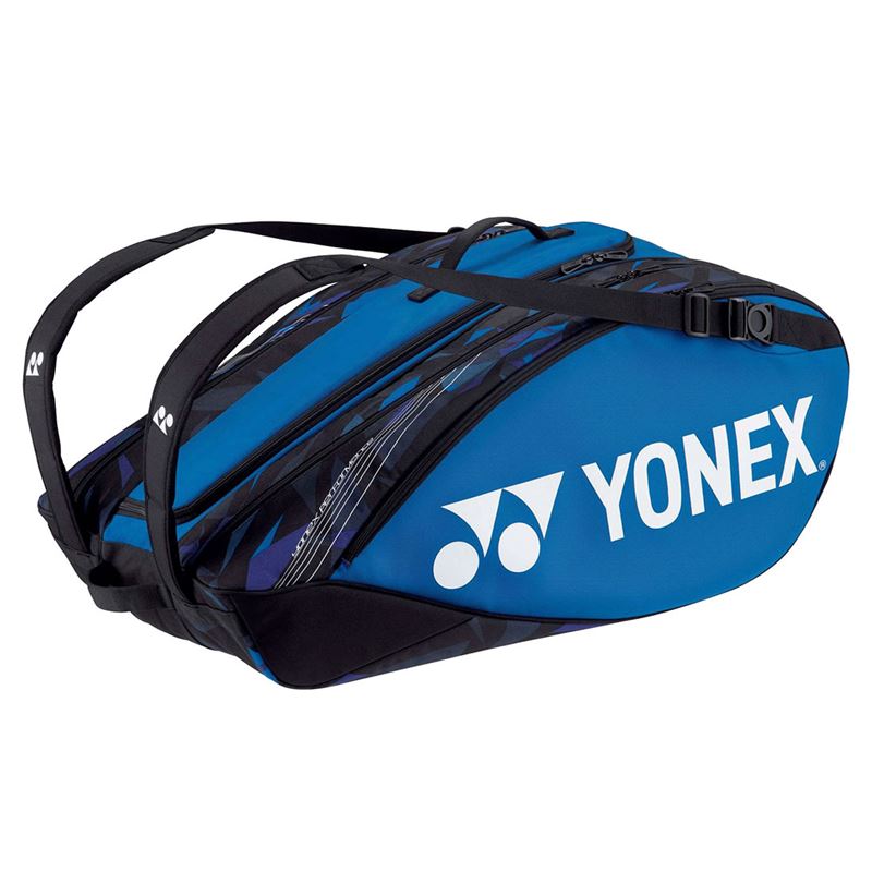 Yonex 922212 Pro Badminton Racquet Bag 12 Pack - Wide (Fine Blue) | Premium Badminton Equipment Storage for Tournaments & Training | Durable Sports Gear Organizer