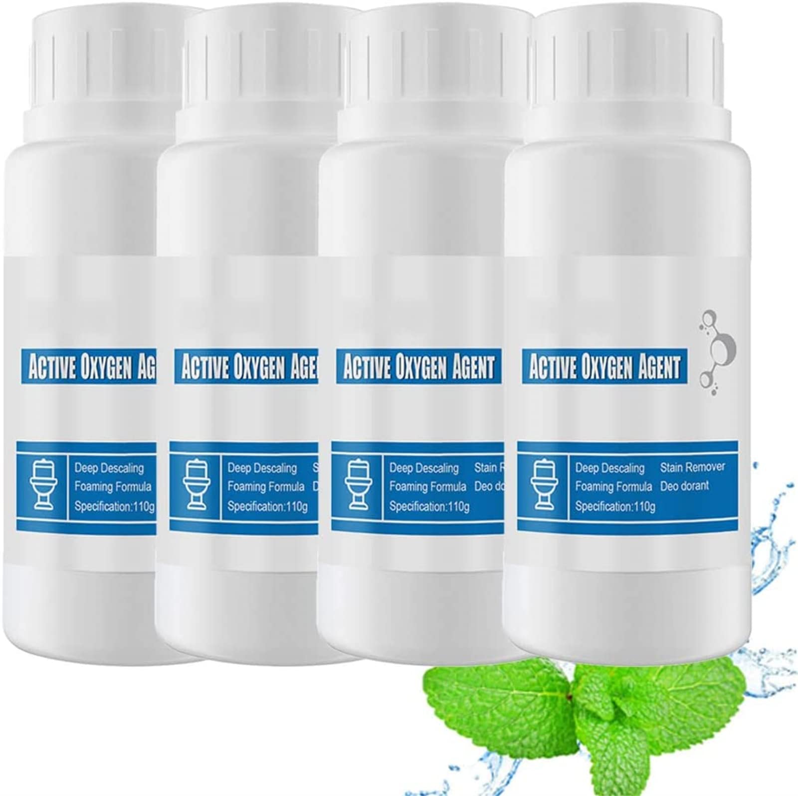 **Powerful Active Oxygen Toilet Cleaner - 440g Natural Bathroom Cleaner for Sink, Drain & Toilet Bowl Stains | Disposable Toilet Brush Alternative | Automatic Toilet Tank Cleaning | Ideal for Home, Hotel & Office Use**