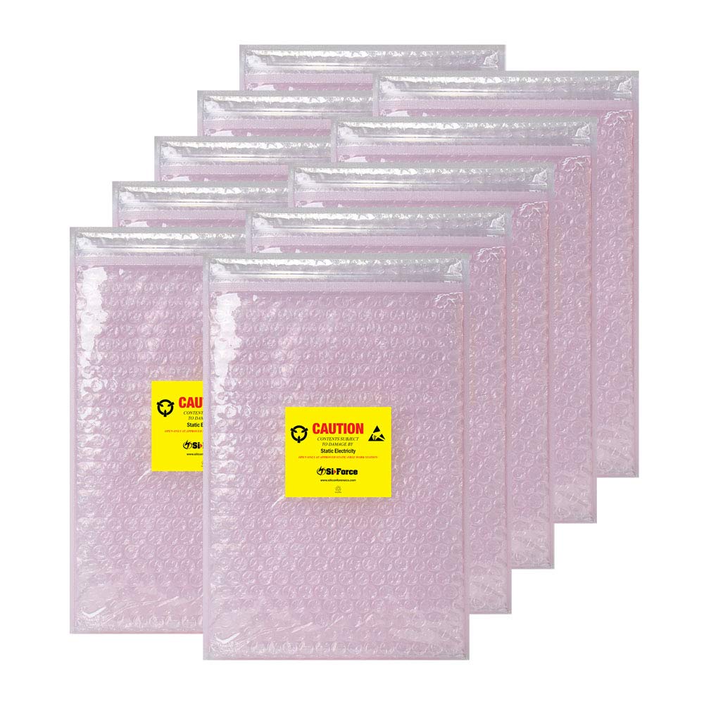 Anti Static Bubble Bags - 100 Pack Resealable Static Shielding Bags for Sensitive Electronics | Reusable ESD Protection | Perfect for Shipping, Storing & Protecting Computer Parts, Circuit Boards & Electronic Components