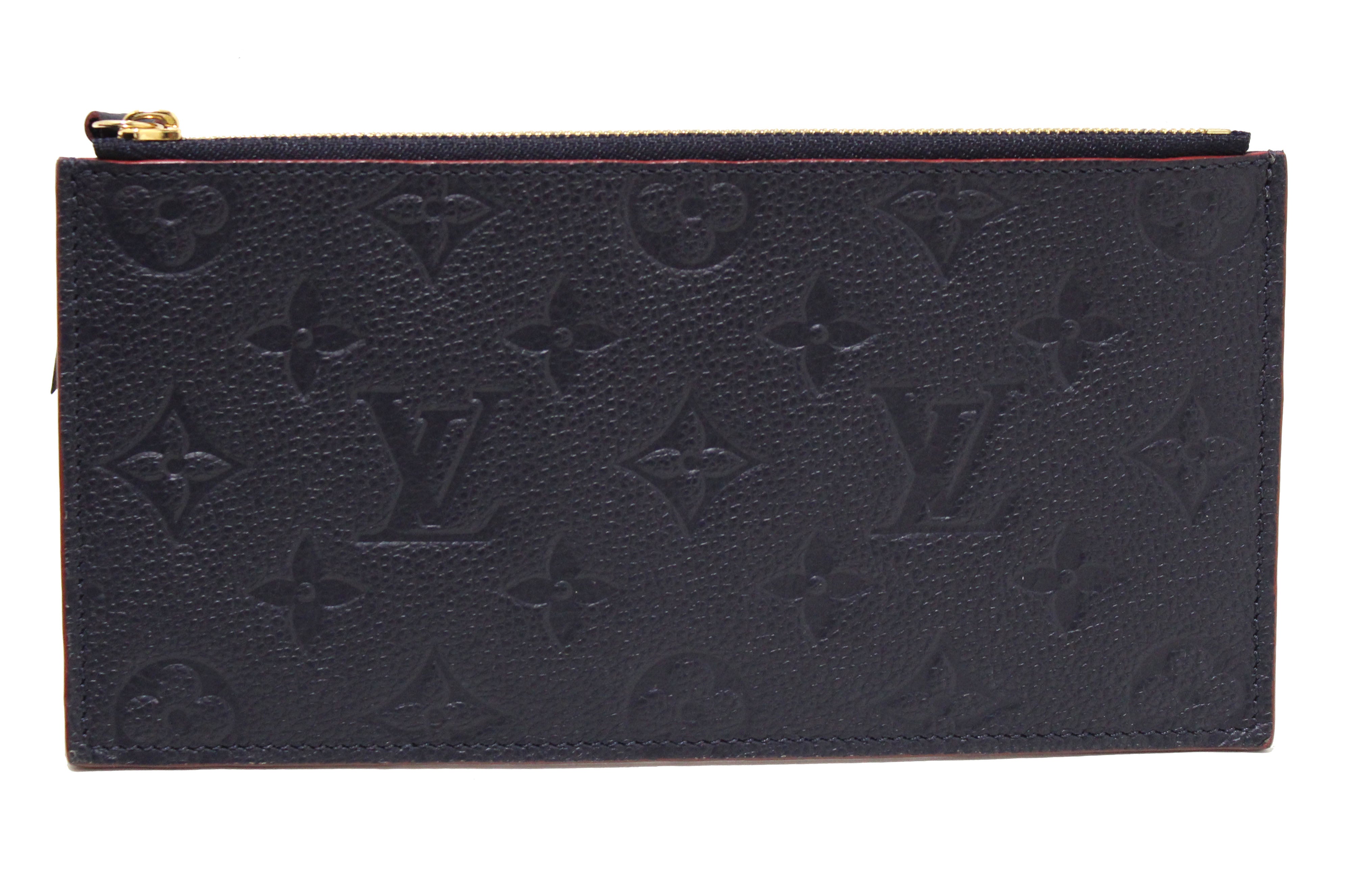 Authentic Louis Vuitton Navy Blue Monogram Empreinte Felicie Pochette Crossbody Bag - Luxury Designer Handbag for Women, Perfect for Date Night & Evening Events